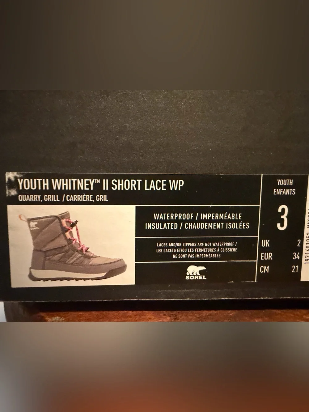 Sorel Gray Winter Boots with Pink Laces - Kids